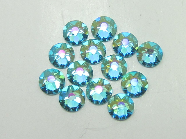 1 Gross 3ss LIGHT TURQUOISE BRILLIANCE FLATBACK Rhinestones